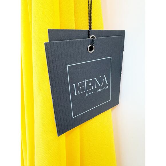 MAC DUGGAL Dress Size 2 Evening Gown Sequin Yellow NEW Asymmetrical Hem - Picture 3 of 7